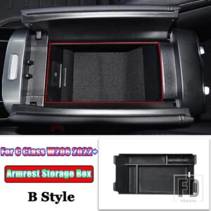 メルセデスベンツ Cクラス W206 C200 C220 C260 C300 2022 + カーアクセサリー中央アームレスト収納ボックスオーガナイザーカードトレイホルダ - B Style