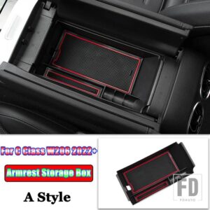 メルセデスベンツ Cクラス W206 C200 C220 C260 C300 2022 + カーアクセサリー中央アームレスト収納ボックスオーガナイザーカードトレイホルダ - A Style