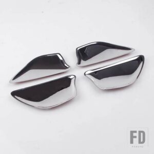 メルセデスベンツ C E GLCクラス W205 W213 X253 ステンレスカーアクセサリーインテリアドアハンドルボウルカバートリムステッカー - Silver