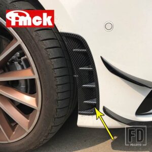 メルセデスベンツ Aクラス W177 V177 A180 A200 A220 A250 2019-2023 車体フロントバンパーサイドエアベントアウトレットステッカートリムカバ - Carbon Fiber
