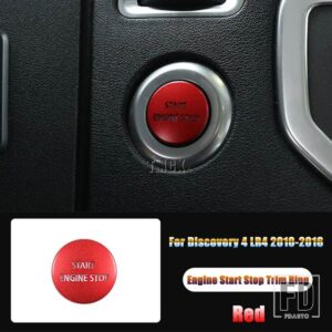 ランドローバー レンジローバースポーツ L320 2010-13 ディスカバリー 4 L319 2010-16 合金エンジンスタートストップボタントリムカバーアクセ - 1