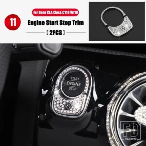 メルセデスベンツ CLAクラス AMG C118 W118 CLA180 200 220 250 260 2020-2024 カーアクセサリーインテリアモールディングカバートリムステッカ - 9