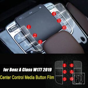 メルセデスベンツ 中央ナビゲーション画面マウスボタンダッシュボード膜プロテクターフィルム Aクラス W177 A180 A200 A250 2019 + - 8
