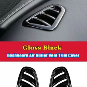 メルセデスベンツ GLCクラス X254 GLC260 GLC300 2023-2025 ABS カーアクセサリー B ピラーダッシュボードエアアウトレットベントカバートリム - Gloss Black3