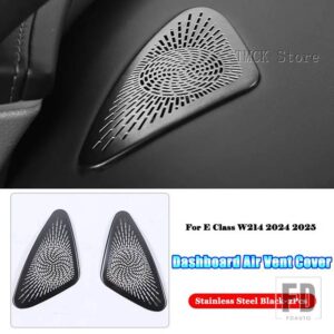 メルセデスベンツ Eクラス W214 E200 220 260 300 2024 2025 カーアクセサリーダッシュボードエアアウトレットベントトリムカバー装飾フレーム - Black