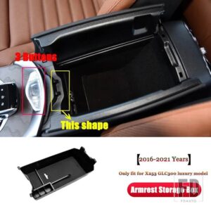 メルセデスベンツ Cクラス W205 GLCクラス X253 2015-2021 カーアクセサリー中央アームレストボックス収納ボックスオーガナイザートレイホルダ - 2