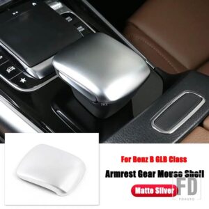 メルセデスベンツ B GLB クラス W247 B180 B200 X247 GLB200 2020 カーアクセサリーセンターコンソールアームレストギアマウスシェルトリムカバ - Matte Silver