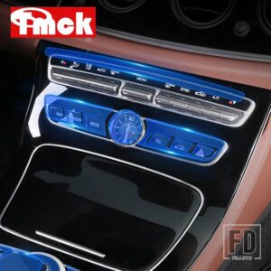 メルセデスベンツ C E GLCクラス W205 W213 X253 カーセンターコントロール AC 画面ボタン時計テーブル時計膜プロテクターフィルム - Color 1 2 3