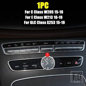 メルセデスベンツ C E GLCクラス W205 W213 X253 カーセンターコントロール AC 画面ボタン時計テーブル時計膜プロテクターフィルム - 1