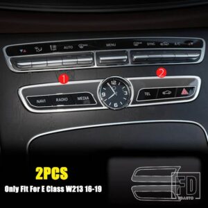 メルセデスベンツ C E GLCクラス W205 W213 X253 カーセンターコントロール AC 画面ボタン時計テーブル時計膜プロテクターフィルム - 4