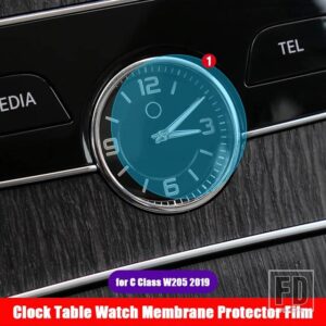 メルセデスベンツ Cクラス W205 2019-21 カーセンターコンソールマウス高級インテリアモールディング TPU プロテクターフィルムアクセサリー - 9