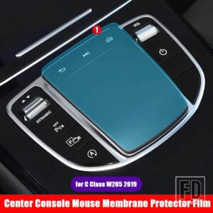 メルセデスベンツ Cクラス W205 2019-21 カーセンターコンソールマウス高級インテリアモールディング TPU プロテクターフィルムアクセサリー - 1