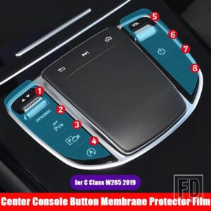 メルセデスベンツ Cクラス W205 2019-21 カーセンターコンソールマウス高級インテリアモールディング TPU プロテクターフィルムアクセサリー - 2