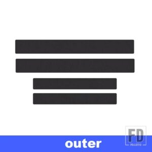 トヨタ カローラクロスドアドアシルスカッフプロテクターステッカー PU レザーアンチスクラッチデカール外装アクセサリー - outer