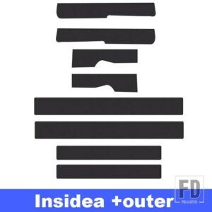 トヨタ カローラクロスドアドアシルスカッフプロテクターステッカー PU レザーアンチスクラッチデカール外装アクセサリー - a full set of