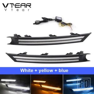 マツダ ヘッドライト LED DRL デイタイムランニングライトフォグランプダイナミックウィンカーライト CX5 KF アクセサリー 2017-2023 - White Yellow Blue