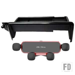 VW ID.4 クロス/ID.4X 中央制御ダッシュボードナビゲーション画面リア収納ボックス電話スタンドトレイインテリア部品 - ID.4 CROZZ Red
