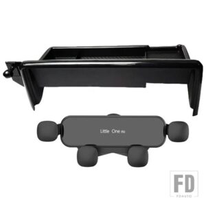 VW ID.4 クロス/ID.4X 中央制御ダッシュボードナビゲーション画面リア収納ボックス電話スタンドトレイインテリア部品 - ID.4 CROZZ black