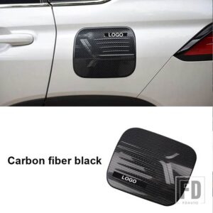 トヨタ カローラクロス 2021-2024 アクセサリーオイルタンクキャップカバー ABS 外装装飾ステッカー - Carbon Fiber Black