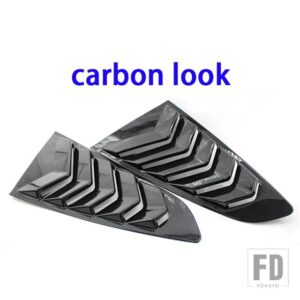 フォード リアサイドウィンドウ 1/4 スクープルーバーシャッターカバートリムの交換マスタング 2015 2016 2017 - carbon look