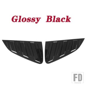 VW サイドベントリアウィンドウシェードスクープルーバーシャッターステッカーカバートリムポロ 2011-2018 セダン - Glossy Black