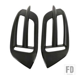 ホンダ 1ペア リアバンパーフォグライトカバートリムリアフォグランプグリルグリル シビック 10TH 2016-19 - Glossy Black