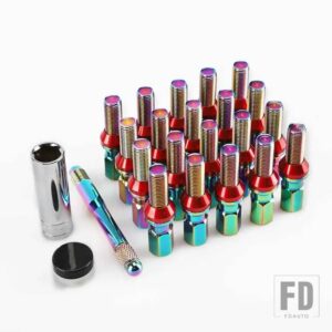20個 円錐シートホイールボルトスタッドロックロックホイールナットスリーブ + タイプダウエルピン YC101472-75