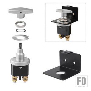 12V バッテリー回路カッター断路器アイソレーターバッテリーキルスイッチ鍵穴付き RV キャンピングカーアクセサリー - A With keyhole