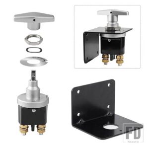 12V バッテリー回路カッター断路器アイソレーターバッテリーキルスイッチ鍵穴付き RV キャンピングカーアクセサリー - C