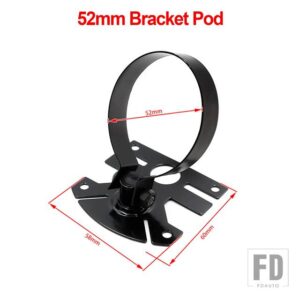 汎用 2インチ 52mmカーメーターホルダーブラックシングルダブルトリプルカーゲージポッド駆動自動車用 2インチ 52mmゲージ - YC100217