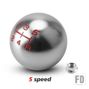ホンダ アルミ 5/6速マットボール形状シフトギアノブ フィットシビックシティ FD2 FN2 EP3タイプ R DC2 DC5 シフトノブ M10*1.5 - 5speed SL