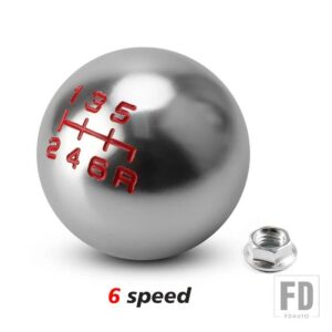 ホンダ アルミ 5/6速マットボール形状シフトギアノブ フィットシビックシティ FD2 FN2 EP3タイプ R DC2 DC5 シフトノブ M10*1.5 - 6speed SL