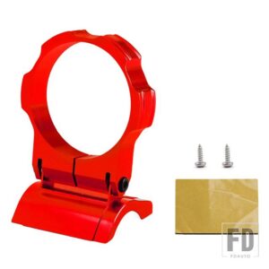 汎用 180 度調整 52mm自動ゲージホルダーダッシュマウント 2インチアルミカーメーターポッドゲージブラケット - Red