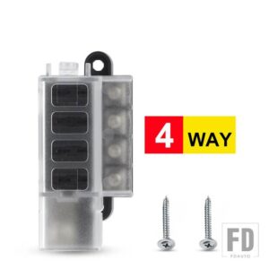 4/8 ウェイトラック回路ヒューズボックスヒューズアクセサリー 12V 24V サーキットブレーカーブレードヒューズ回路スタンダード ATO - 4 Way