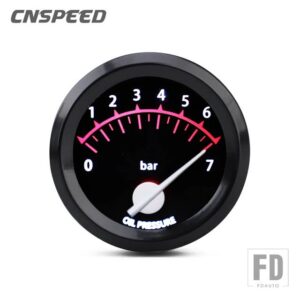 2インチ52mm 12V レーシングカーターボブーストゲージ水温タコメーター RPM ゲージ油圧センサーボルトメーターポインター LED - Oil Press Gauge Bar