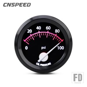 2インチ52mm 12V レーシングカーターボブーストゲージ水温タコメーター RPM ゲージ油圧センサーボルトメーターポインター LED - Oil Press Gauge Psi