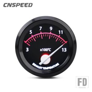 2インチ52mm 12V レーシングカーターボブーストゲージ水温タコメーター RPM ゲージ油圧センサーボルトメーターポインター LED - Exhaust Temp Meter