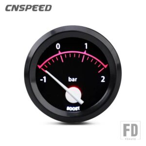 2インチ52mm 12V レーシングカーターボブーストゲージ水温タコメーター RPM ゲージ油圧センサーボルトメーターポインター LED - Boost Guage Bar