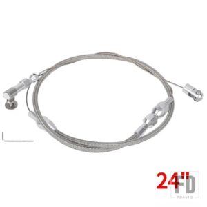 シボレー 24 36インチスロットルガスケーブルキットステンレス編組 97-07 / LS1 エンジン 4.8L 5.3L 5.7L 6.0L - 24 inch