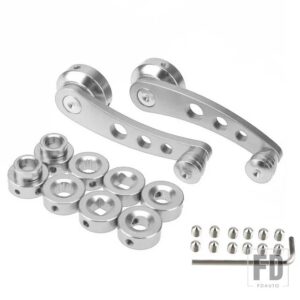 汎用 1セット ウィンドウハンドル合金ワインダーライザー交換ワインダークランクライザーウィンドウハンドル - Silver