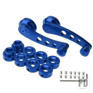 汎用 1セット ウィンドウハンドル合金ワインダーライザー交換ワインダークランクライザーウィンドウハンドル - Blue
