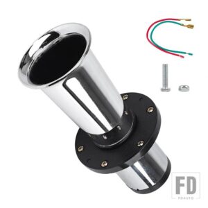 フォード エアホーンクロームモデル T スタイルオールドスクールクローム OOGA エアホーンアンティーククラシック古い 12V 110DB エアホーンク - Silver
