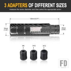 汎用 5速カーボンスタイル 13 cmギアシフトノブ 8mm 10mm 12mm形状マニュアルトランスミッションシフターレバーノブ - 5 Speed Carbon NS