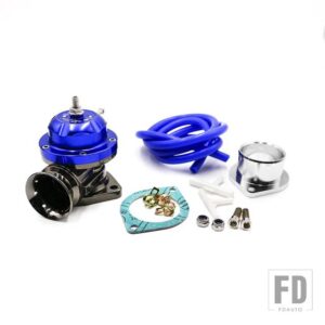 汎用 TYPE-RS ターボブローオフバルブ 調整可能 25PSI BOV ブローダンプ/ブローオフアダプター YC100370 - Blue