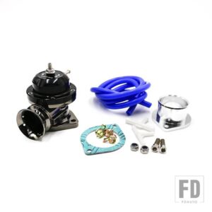 汎用 TYPE-RS ターボブローオフバルブ 調整可能 25PSI BOV ブローダンプ/ブローオフアダプター YC100370 - Black