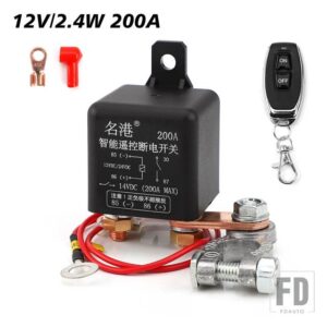 12/24V バッテリースイッチリレー 120A 200A 250A リモートコントロールバッテリー切断カットオフアイソレータスイッチとリモートコントロール - 12V 200A