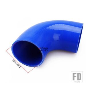 汎用 2.0 インチ2.5インチ 2.75インチ3インチ /51mm 63mm 70 mm 76 mm 90 度エルボシリコンホースパイプターボインテークパイプカップルホース - 76mm