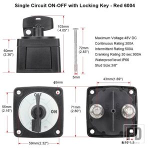 セレクターマリンアイソレータ切断ロータリースイッチ 2 3 4 ポジションバッテリー質量スイッチキャンピングカー RV トラックボートキャラバン - N Style