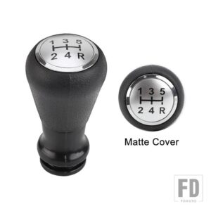 5 車速ギアシフトノブの交換 CITROENC1 C3 C4 PEUGEOT106 205 ギアシフター黒 ABS マニュアルアクセサリー - Matte silver cover