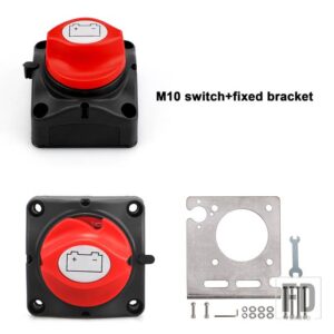 車 RV ボートマリン オン/オフ DC 12V-60V 100A-300A スイッチ固定ブラケットと切断スイッチバッテリーセレクターアイソレータ回路カット - Switch and Bracket